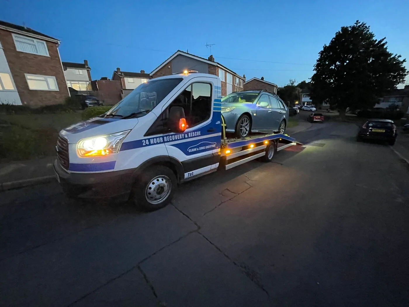 Clark & Sons Logistics transporting a vehicle safely